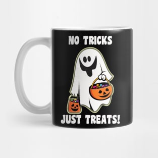 No Tricks Just Treats Funny Halloween Ghost Mug